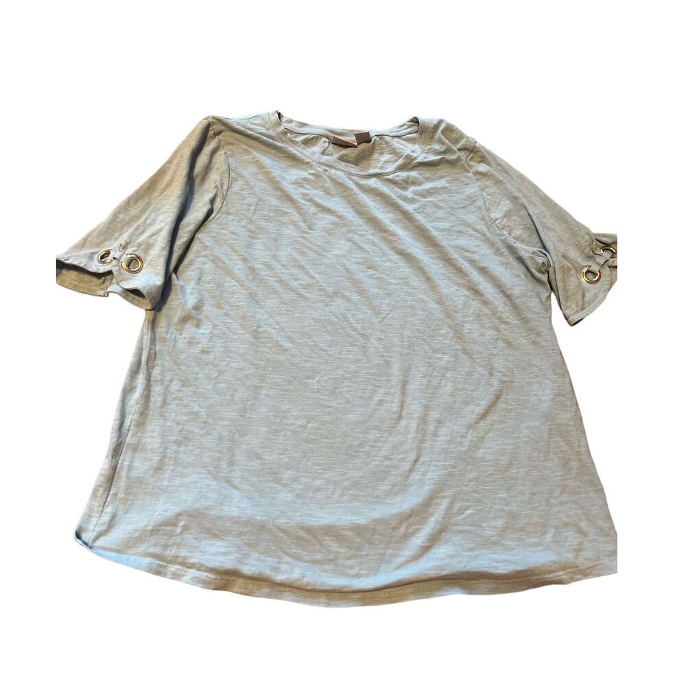 Chicos size‎ 2 womens 12 blouse shirt short sleeve sleeve accent